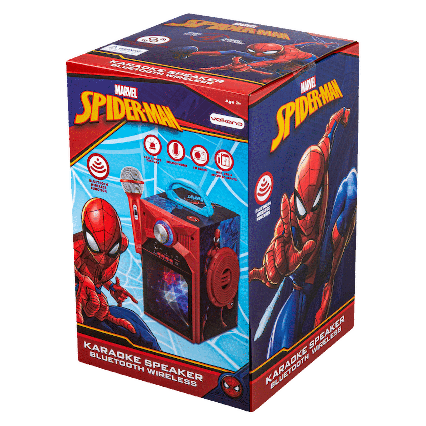 Marvel Spider-Man Galaxy LED Stars Karaoke Machine with Microphone - Image 7