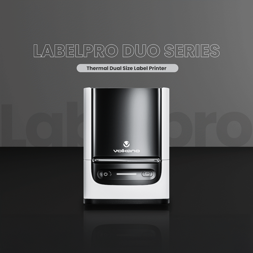 Volkano LabelPro Duo Series Thermal Dual Size Label Printer - Black and White - Image 7