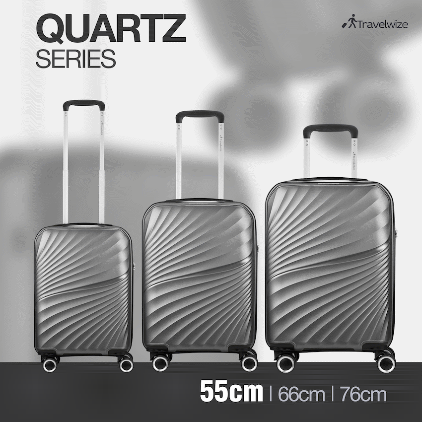 Travelwize Quartz PP 55cm 4-Wheel Spinner Luggage - Silver - Image 7