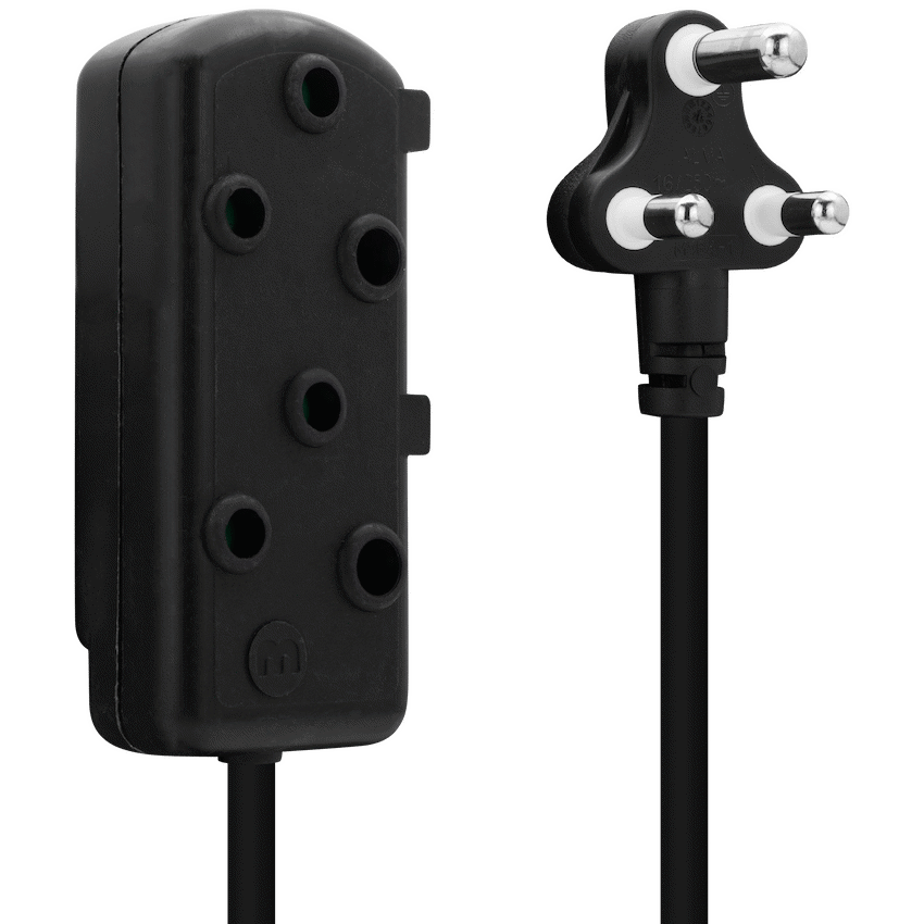 Ellies Side-by-Side Light-Duty Extension Lead - 3m - Black - Image 7
