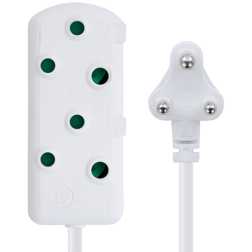 Switched Light Duty Side by Side (SBS) Extension Leads 5m - WT - Image 7