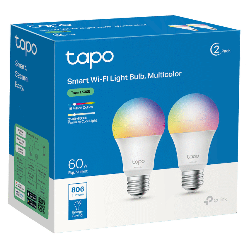 TP-Link Tapo L530E 2 Pack 8.7w Smart Wi-Fi Warm White Light Bulb, Dimmable, A60, E27 - Image 7