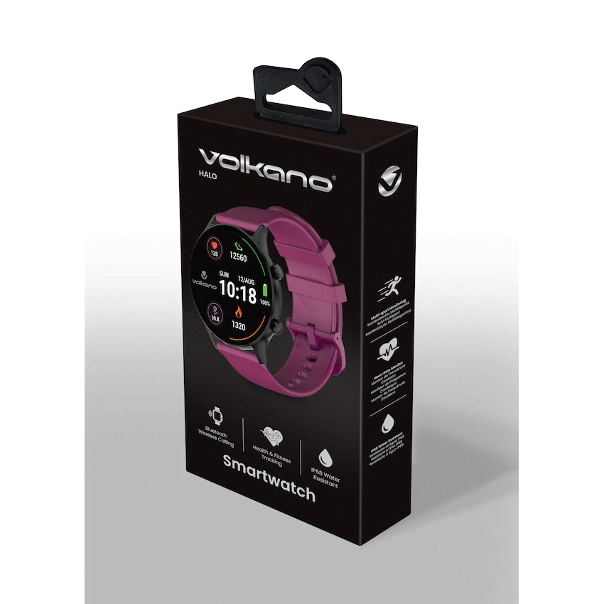 Volkano Halo Series Smartwatch - Burgundy - Image 7