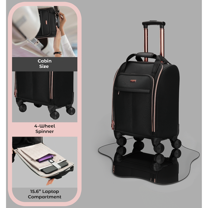 SupaNova Zoe 15.6" Laptop Business Trolley - Black - Image 7