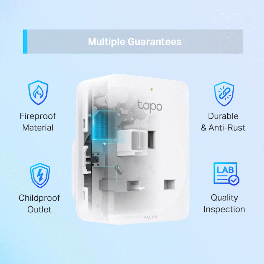 TP-Link Tapo P110 13A 2 Pin Shuco Smart Wi-Fi Plug, Power Monitoring - Image 7