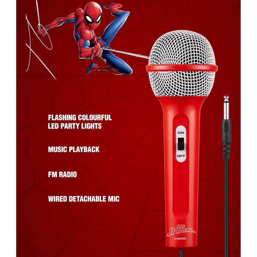 Marvel Spider-Man Galaxy LED Stars Karaoke Machine with Microphone - Image 8