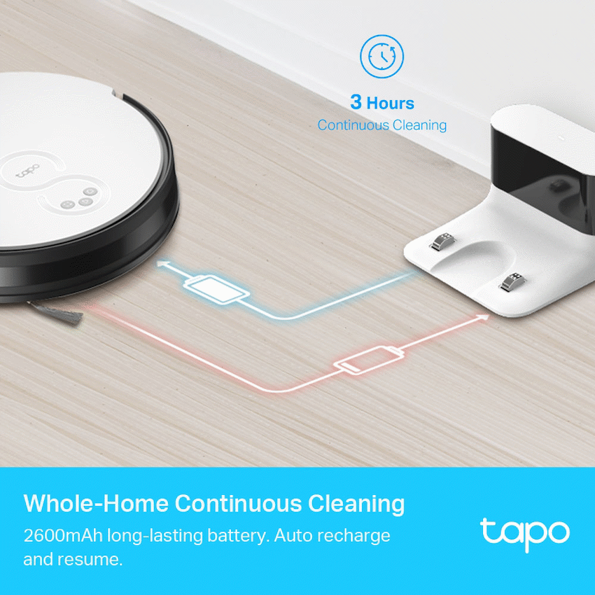 TP-Link Tapo RV10 Robot Vacuum and Mop, Gyroscope, 2600 mAh, 300 ml - Image 8