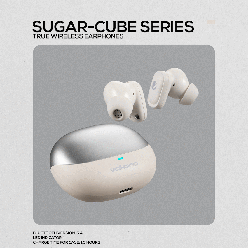 Volkano Sugar-Cube Active Noise-Cancelling True Wireless Earphones - Nude - Image 8