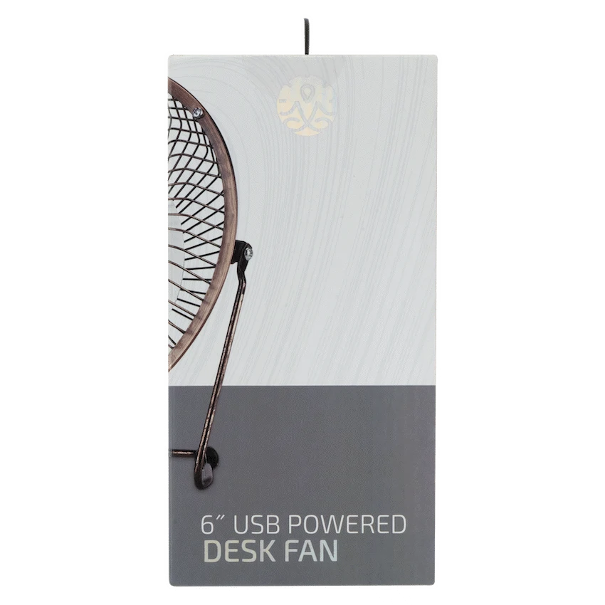 Zen Cool Series 6in Desk Fan - Copper - Image 8