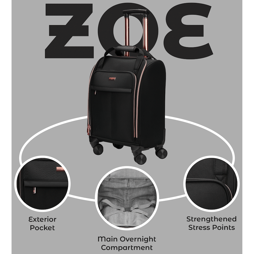 SupaNova Zoe 15.6" Laptop Business Trolley - Black - Image 8