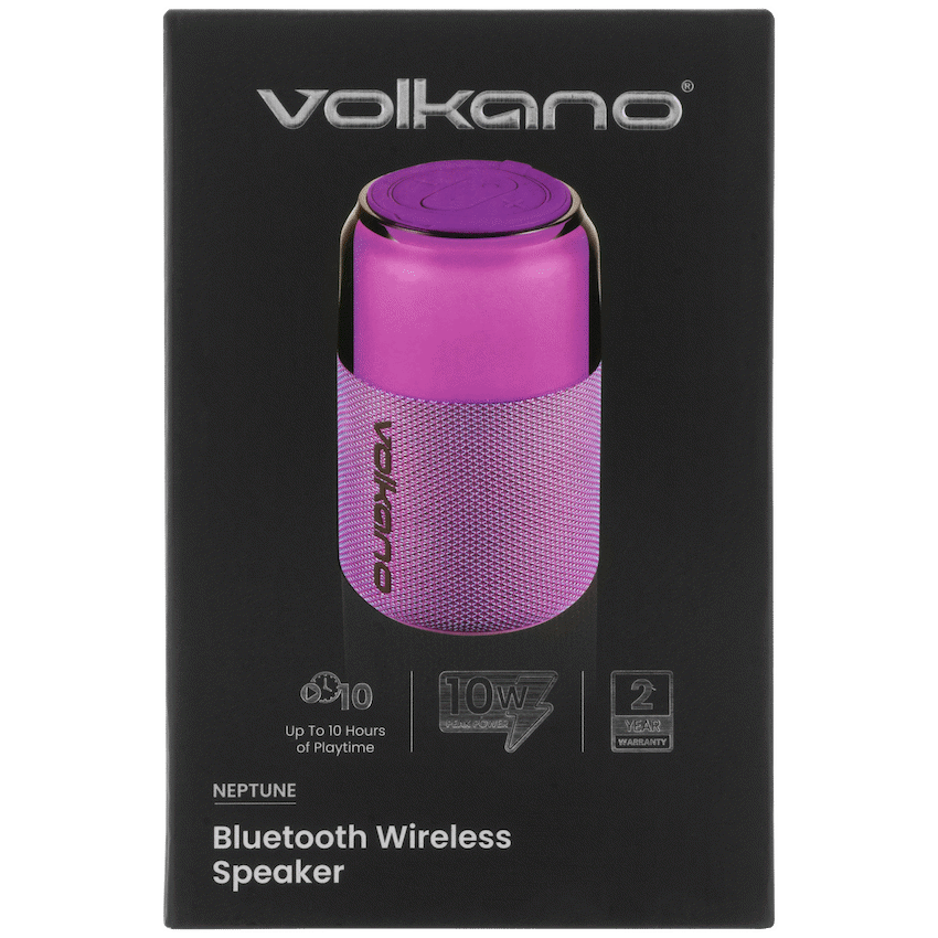 Volkano Neptune Bluetooth Wireless Speaker - Purple - Image 8