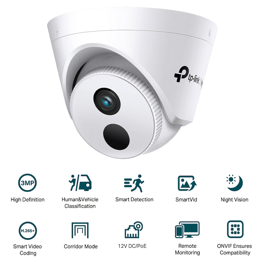 TP-Link Vigi C430I 3MP 2.8mm Turret Network Camera - Image 8