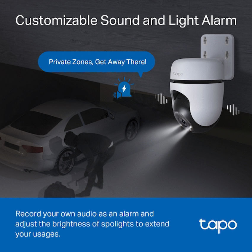 TP-Link Tapo C510W 2K Outdoor Pan/Tilt Security WiFi Camera - Image 8