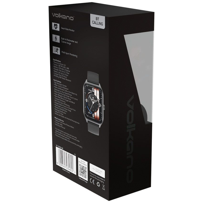 Volkano Life Series Smart Watches - Black - Image 8