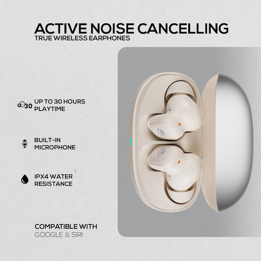 Volkano Sugar-Cube Active Noise-Cancelling True Wireless Earphones - Nude - Image 9