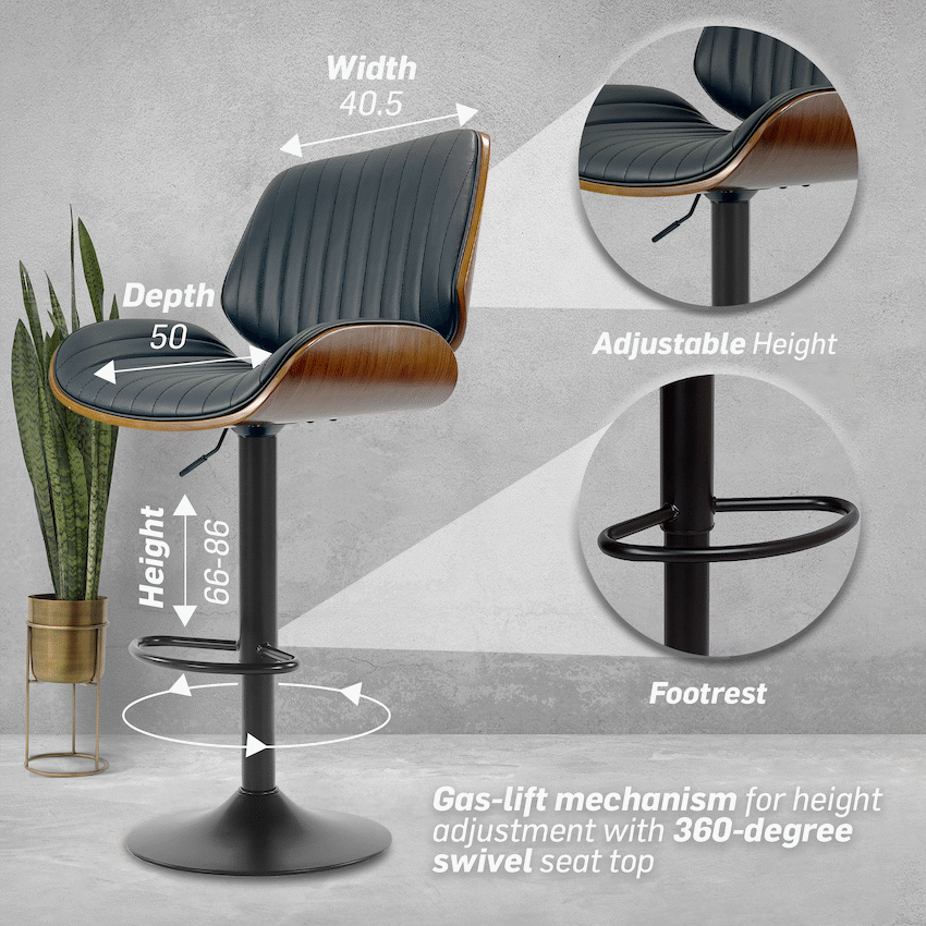 Everfurn Petunia Swivel Barstool (2 Pack) - Image 9