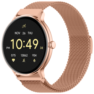 Volkano Ayla Collection Smartwatch with Extra Silicone Strap - Gold