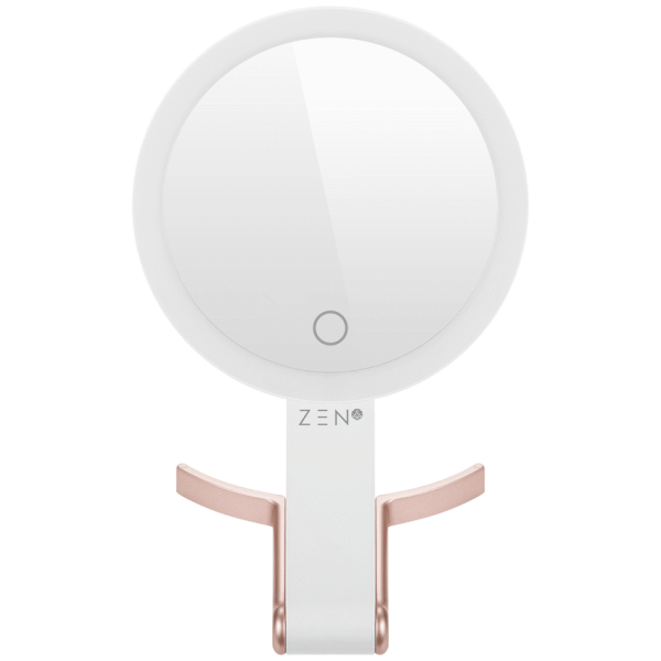 ZEN JestSet Series Portable Handheld LED Mirror - White