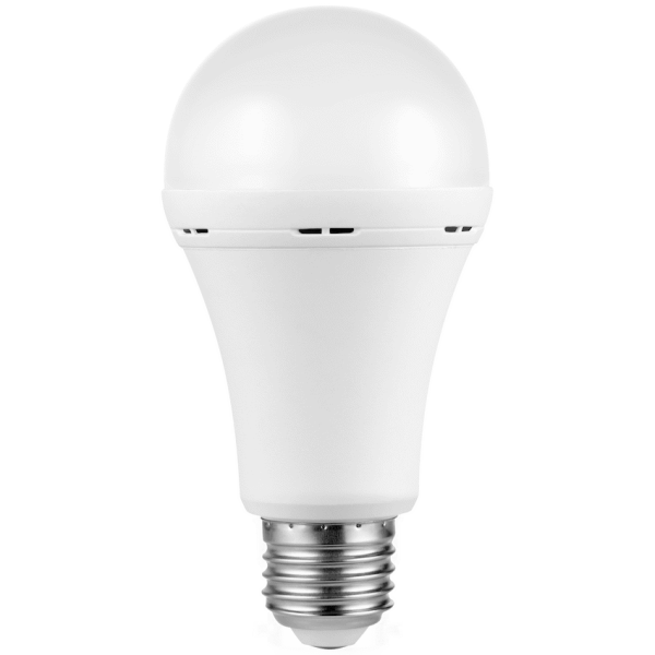 Switched 9w A60 Rechargeable LED Light Bulb E27 - Cool White