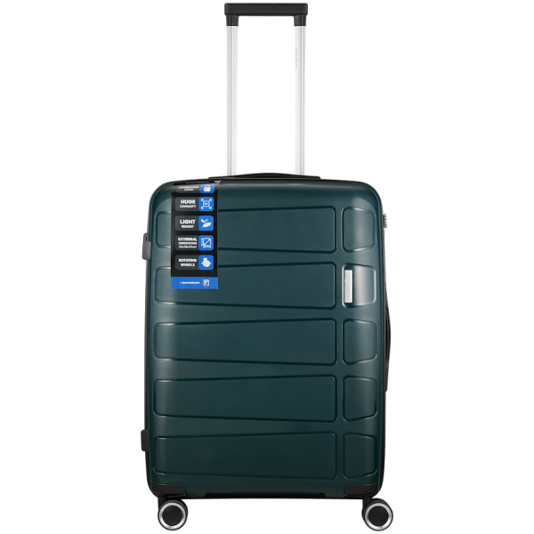 Travelwize Tourer PP 65cm 4-wheel Spinner Luggage Petrol