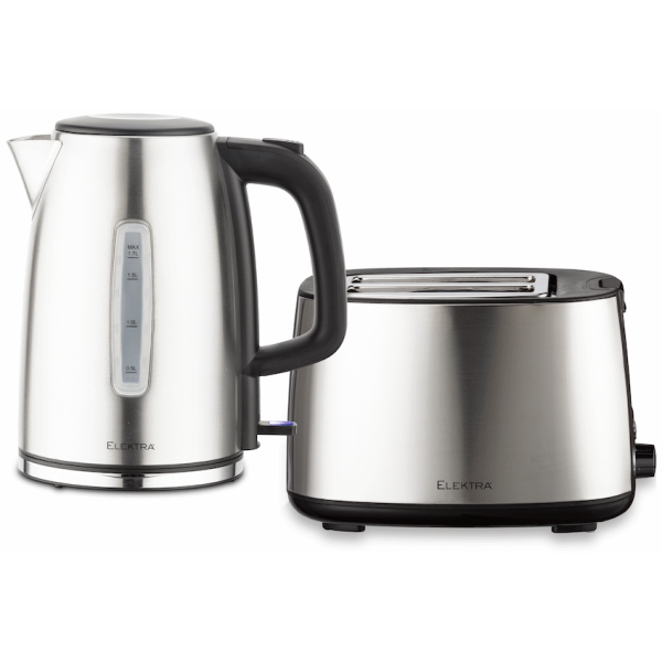 Elektra Kettle and Toaster Breakfast Set - Stainless Steel
