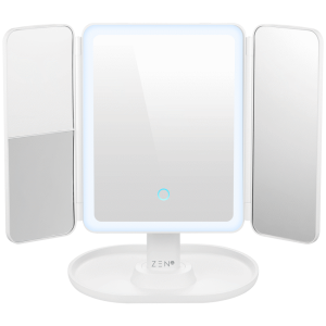 ZEN Selene Series Detachable Trifold Makeup Mirror - White