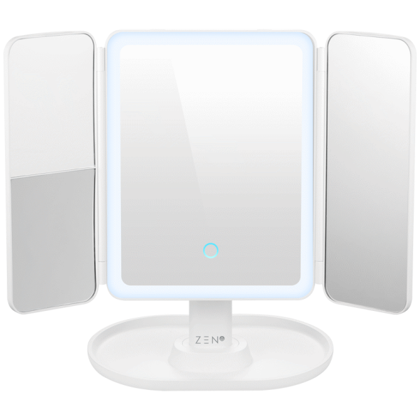 ZEN Selene Series Detachable Trifold Makeup Mirror - White