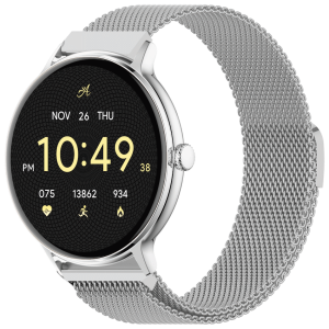 Volkano Ayla Collection Smartwatch with Extra Silicone Strap - Silver