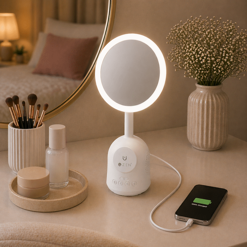 ZEN Unify Series Wireless Phone Charger with Bluetooth Speaker - White - Image 10