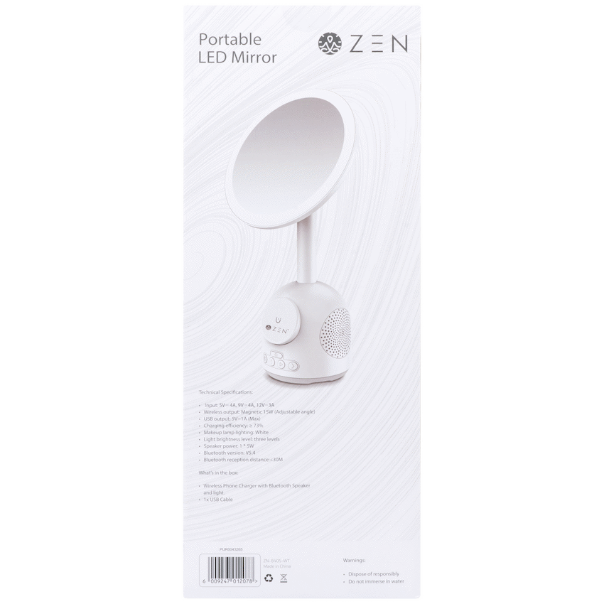 ZEN Unify Series Wireless Phone Charger with Bluetooth Speaker - White - Image 13