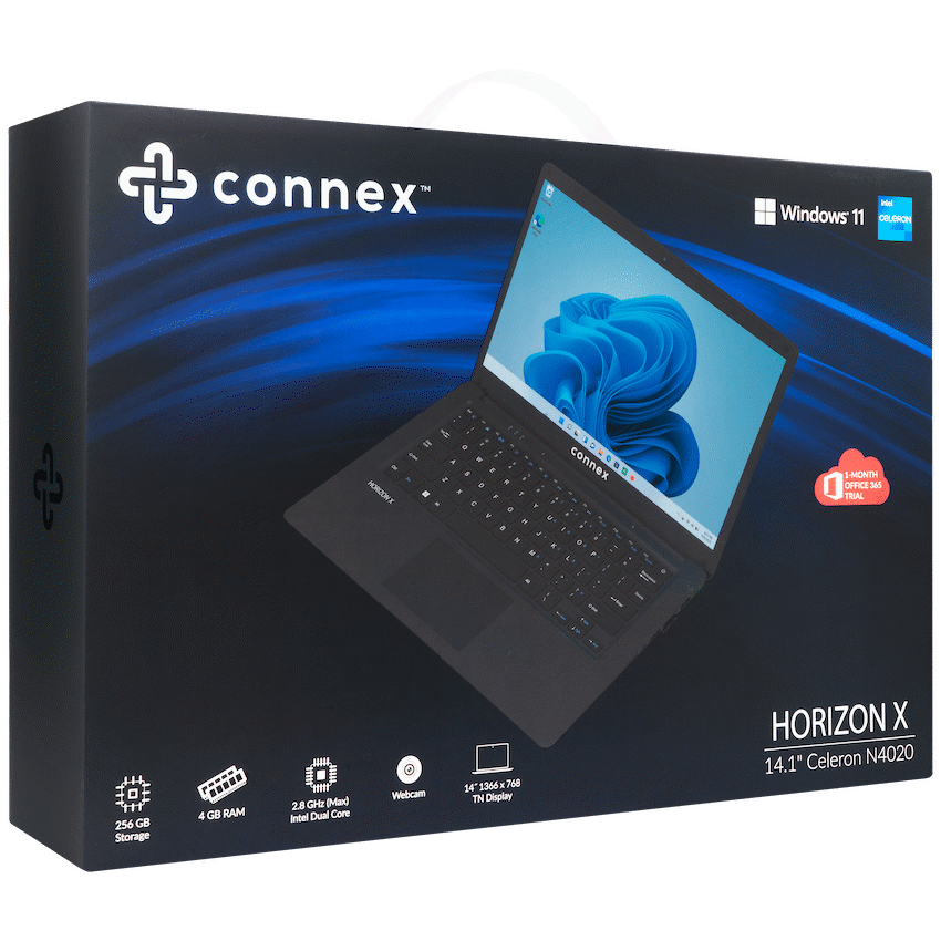 Horizon X Laptop- Connex 14" Celeron N4020 4/256 SSD W11H - BK - Image 13