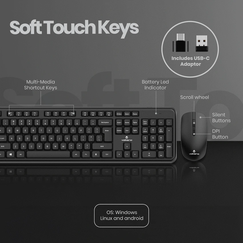 Volkano Opal Series Wireless Keyboard and Mouse Combo - Image 7