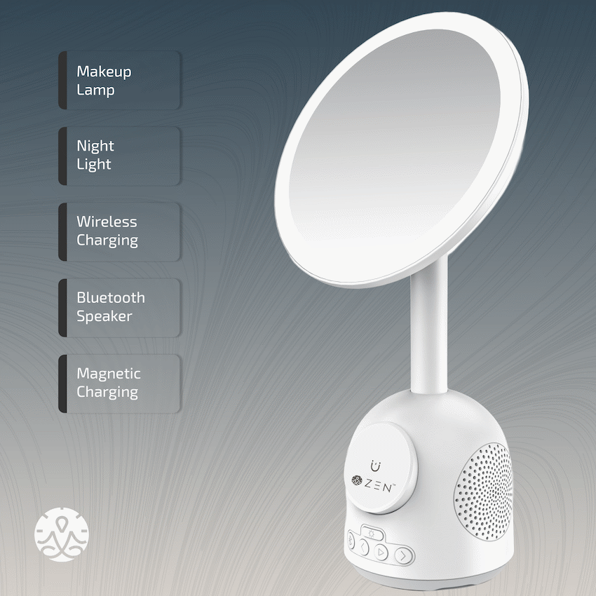 ZEN Unify Series Wireless Phone Charger with Bluetooth Speaker - White - Image 3