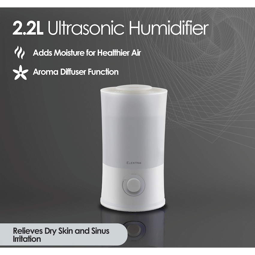 Elektra 2.2L Ultrasonic Humidifier - White - Image 3