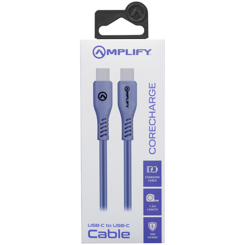 Amplify CoreCharge 1.2m USB-C to USB-C Cable - Lavender - Image 3
