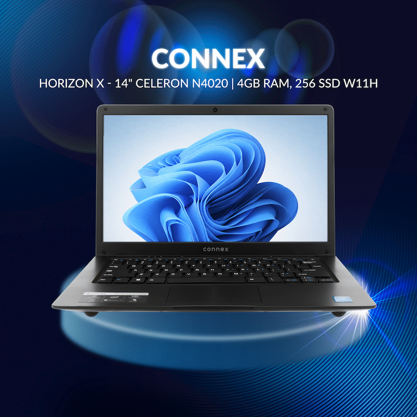 Horizon X Laptop- Connex 14" Celeron N4020 4/256 SSD W11H - BK - Image 5