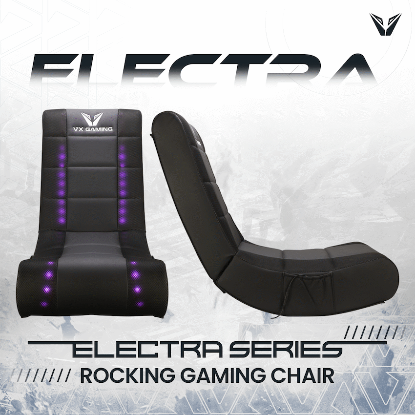 VX Gaming Electra Series Rocking Gaming Chair with LED lights - Image 5