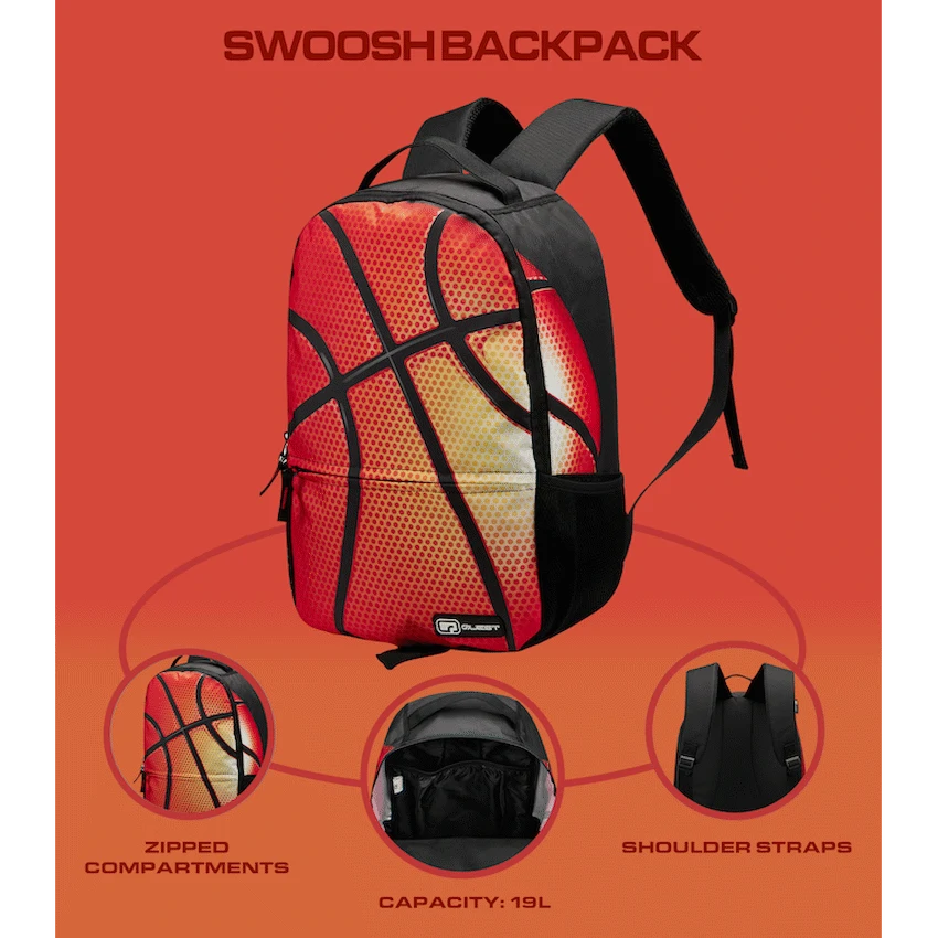 Quest Swoosh Backpack Black - Image 6