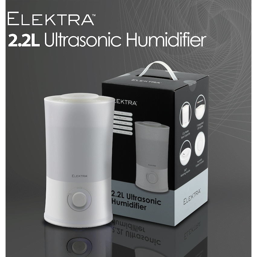 Elektra 2.2L Ultrasonic Humidifier - White - Image 6