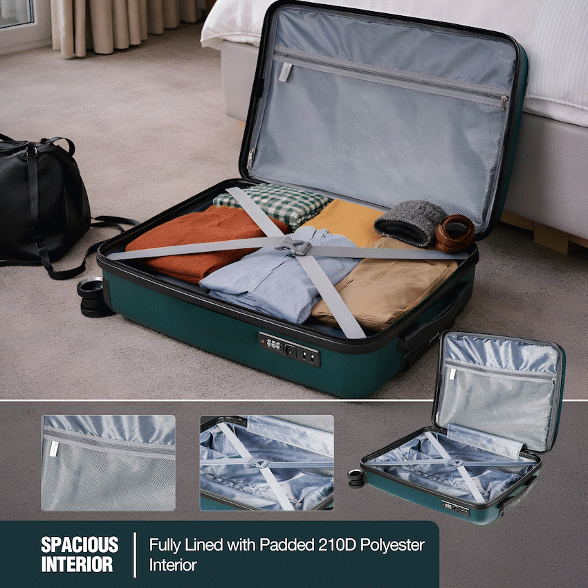 Travelwize Tourer PP 65cm 4-wheel Spinner Luggage Petrol - Image 7