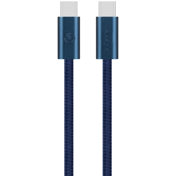 Volkano Weave Series 60w USB C to USB C 1.2m-Blue