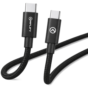 Amplify Linked Series USB-C to Type-C 60W Braided Cable 1.2m - Black