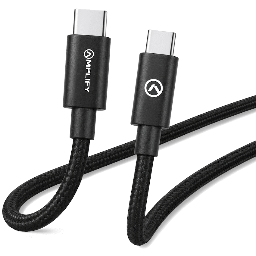 Amplify Linked Series USB-C to Type-C 60W Braided Cable 1.2m - Black