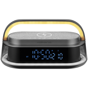 Volkano Awaken Series Alarm Clock with Wireless Charging and Speaker