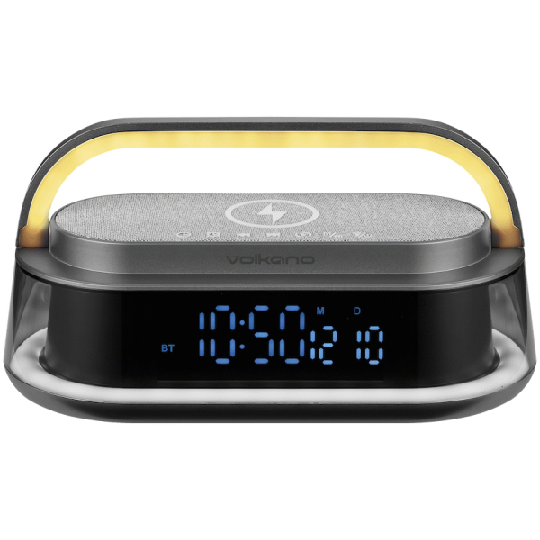 Volkano Awaken Series Alarm Clock with Wireless Charging and Speaker