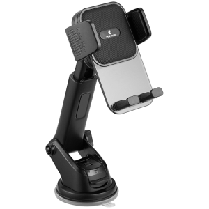 Volkano Secure Series Car Vent, Dash & Windshield Mount Phone Holder - Black
