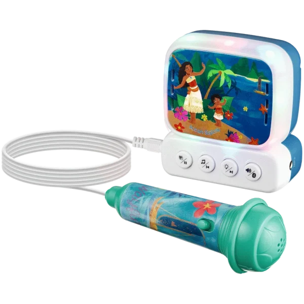 Disney Moana 2 Mini Bluetooth Karaoke Machine with Belt Hook