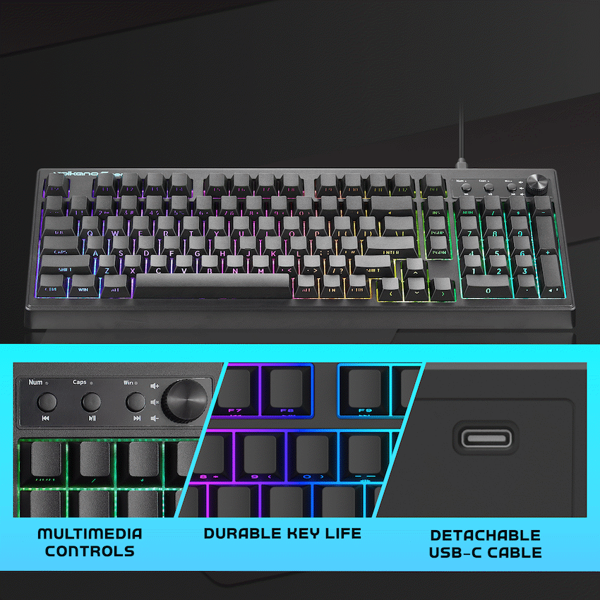 Volkano Gaming Shadow X1 Wired Gaming Keyboard with RGB lighting - Image 3