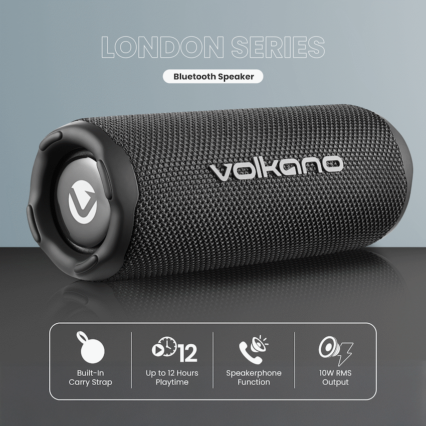 Volkano London Series Bluetooth Speaker - Black - Image 3