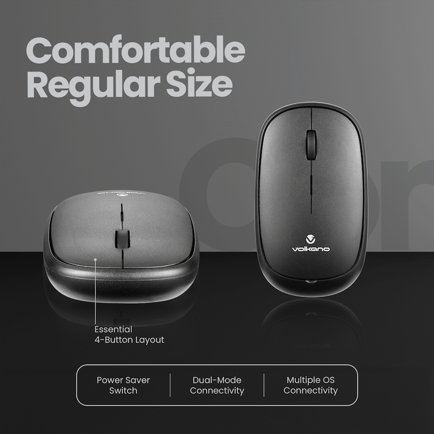 Volkano Coral series Bluetooth Wireless Mouse - Black - Image 3